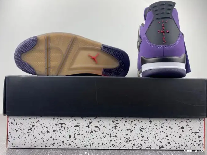 MaikeSneakers Scott Purple Retro Jordan (Friends Family) 4 766296 and Travis LN4 0622